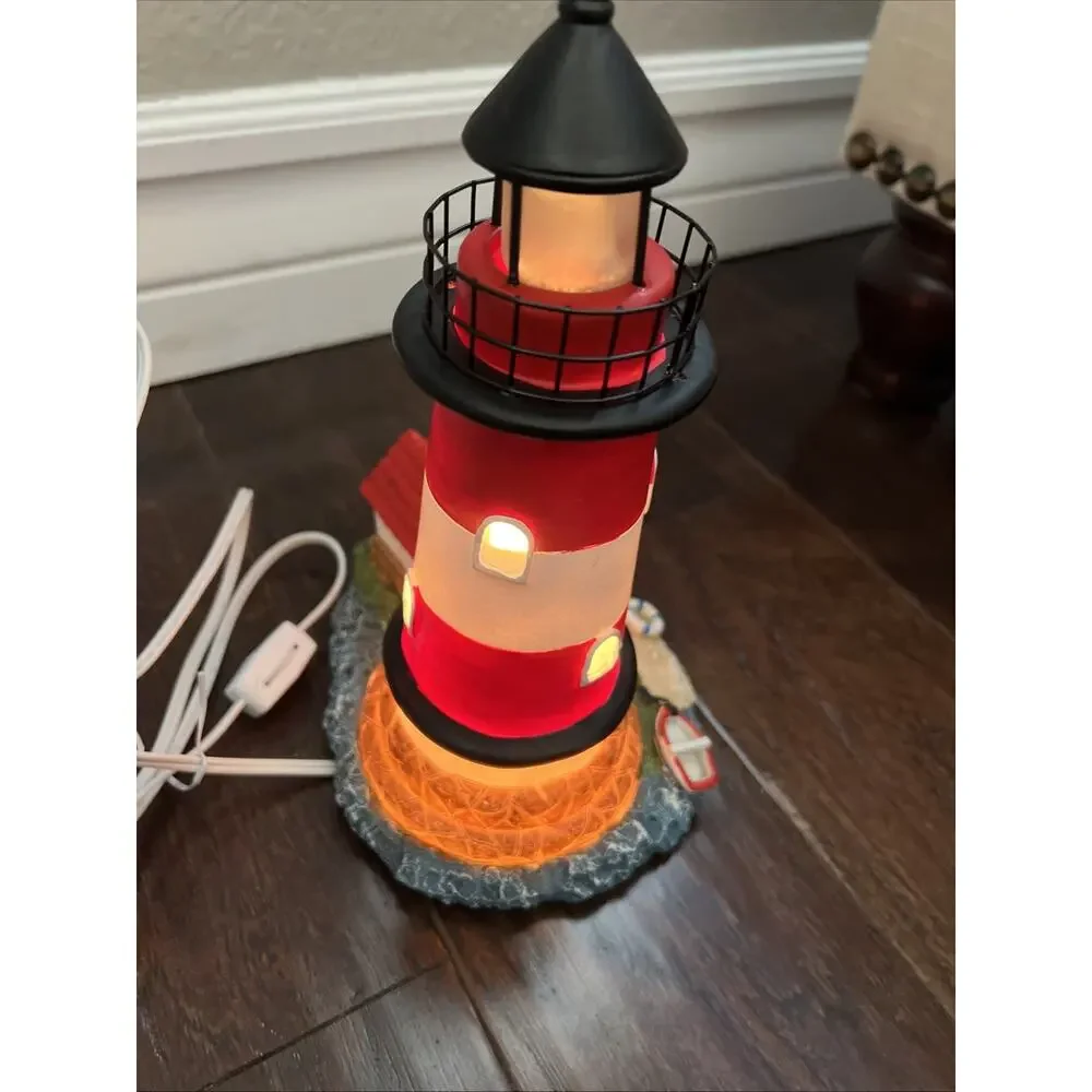 vintage Cracker Barrel Lighthouse Accent Light RARE EUC Works Model HX-17